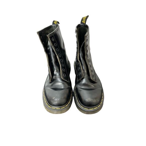 Doc Dr. Martens Women’s Sz 6M Black Smooth Leather Lace Up Jaden Combat Boot - Picture 3 of 8